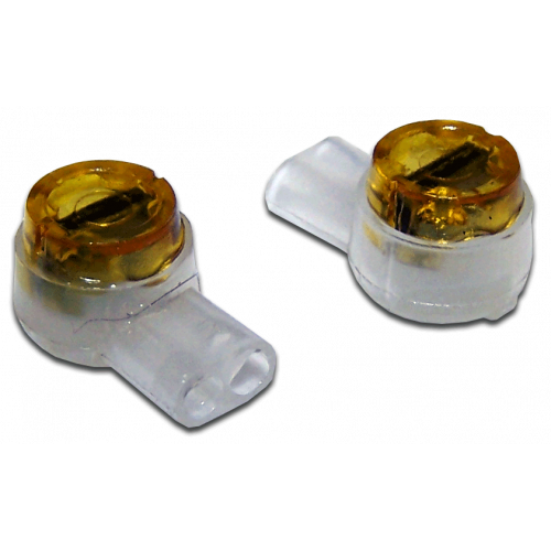 Соединитель проводов 0.4-0.9 мм, изолированный (скотчлок), прямое соединение, гель, 100 шт.